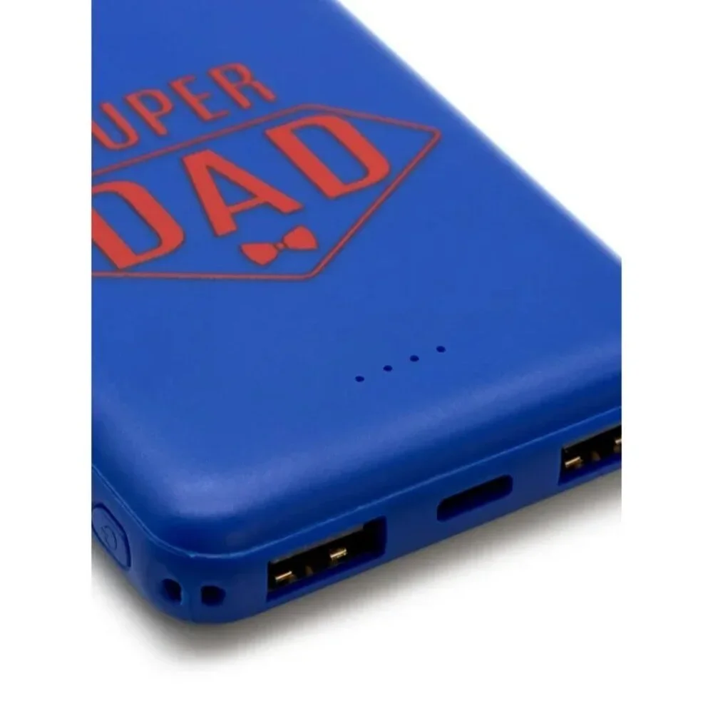 Way to Celebrate Super Dad Blue Power Bank -NEW Sealed in Box